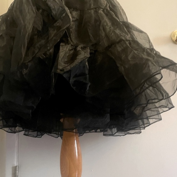 Grace Karin Black Petticoat Crinoline Tutu Skirt Puffy Layered Underskirt Size M - Picture 7 of 8
